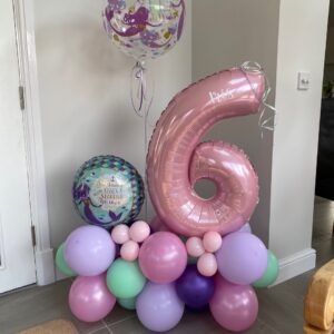 Personalised Mermaid balloon stack